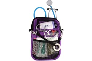 JACKFRU Krankenschwester Krankenpflege Taille Tasche, Gürteltasche für pens, Stethoscope, Thermometer, Scissors, Verstellbarem Gürtel Medizinische Werkzeugtasche (Lila)