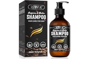 IWKDIJ Koffein-Haarwuchs-Shampoo, mit Biotin, Rosmarin. Stimuliert das Haarwachstum, hilft, Haarausfall zu stoppen, lässt das Haar schnell wachsen, Haarausfallbehandlung für alle Haartypen, 300 ml