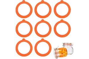 VIERONE 8Pcs Replacement Silicone Seals for Kilner Jar Seals silicone jar gaskets Grade Silicone Sturdy Soft and Elastic Replacement Gaskets Keep Food Freshness