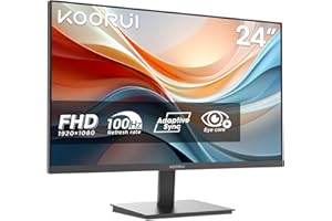 KOORUI E2412F 24-calowy monitor PC, FHD 1920 x 1080 100Hz, Adaptive Sync HDMI 1.4, Eye Care, Tilt -5° do 15°, VESA 100 x 100mm