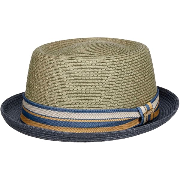 Stetson Chapeau Sustainable Denim Pork Pie Homme - Made in Italy en Coton Jeans de Soleil avec Doublure, Doublure Été Printemps-été - XL (60-61 cm) Denim