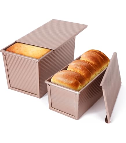 Stampo Per Pane In Alluminio Anodizzato Quadrato 6 Cm – Antiaderente, Con Coperchio, Per Torte E Toast Fai Da Te - 2