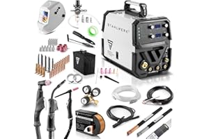 STAHLWERK CTM-250 ST Soldadora combinada TIG + MIG/MAG + MMA/E-Hand + CUT/Plasma con 200 Amp y 50 Amp función Plasma totalmente equipada - 7 años de garantía