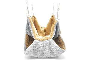 RatsLive® Nagetier Hängematte/Kleintierbett für Ratten, Hamster, Chinchillas und Eichhörnchen 33 × 33 cm (Grau)