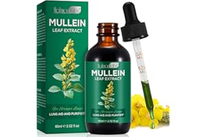 VORTEXONIX Mullein Drops for Lungs, Mullein Leaf Drops with Premium Mullein Leaf Extract, Mullein Leaf Extract Supplement, Mullein Leaf Extract for Lung Cleanse and Respiratory Support-2.02 fl oz