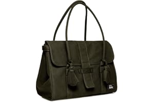 Eco by Naty Nappy Bag Green, Made of GOTS Certified Organic Cotton, Magnetic Closure