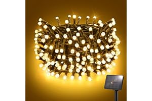 FFZZKJ Solar String Lights Outdoor Garden 50LED 5M 16.4FT Garden Lights Solar Powered Waterproof 8 Modes for Patio/Yard/Tree/Gazebo/Terrace/Party/Wedding - Warm White