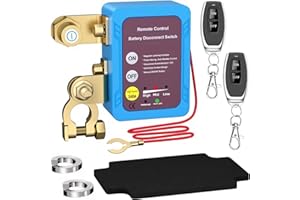 VEXNOOK Remote Car Battery Disconnect Switch 12V 250A - Remote Control Isolator Switch with 2 Remote Controls, Energy Saving and Anti-Theft for Efficient Vehicle Maintenance and Battery Protection