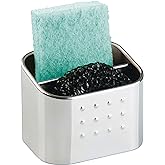 iDesign Jersey Dishwasher, Stainless Steel Sponge Holder,