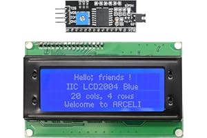 ARCELI 20x4 2004 LCD Modulo di visualizzazione, modulo di visualizzazione dello schermo LCD a 5V DC con adattatore di interfaccia LCD TWI IIC I2C (blu/2004)