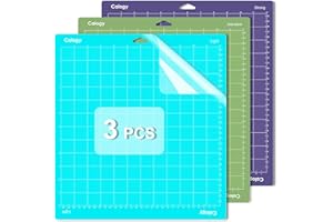 Calogy Tappetino da Taglio 3 Pezzi, 30,5 cm x 30,5 cm (12 X 12"), Varietà di Adesivi Appiccicosi Light, Standard, Strong Tappetino per Macchina Antiscivolo,Lunga Durata, Durevole,Robusto