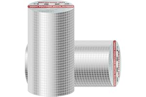 TAIPINTEE Nastro Sigillante Impermeabile 200mmx5m Nastro Sigillante in Gomma Butilica, Nastro Alte Temperature, Impermeabile, per Riparazioni Tubi Acqua, Tetto, Parasole, Pavimento, Cucina, Grondaie