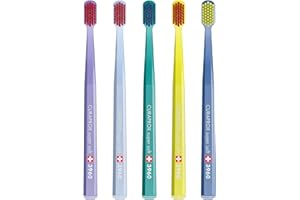 ‎CURAPROX Curaprox 5 x Zahnbürste CS 3960 Super Soft - Handzahnbürste für Erwachsene mit 3960 Super Soft CUREN Borsten - 5 Stück, zufällige Farbe