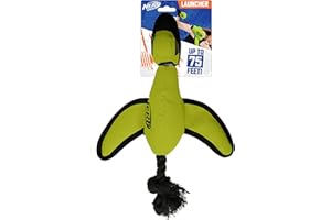 Nerf Dog Grande anatra di lancio in nylon con design interattivo, verde