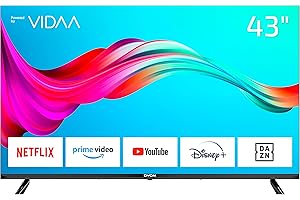 DYON Smart 43 VX, 108 cm (43"), TV (Full HD, triple sintonizador HD (DVB-C/-S2/-T2), App Store, Prime Video, Netflix, YouTube, DAZN, Disney+), modelo 2022, negro