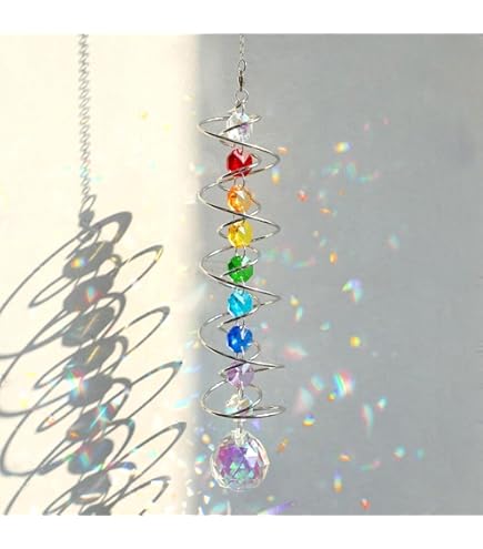 RoadLoo Sonnenfänger Windspiel Mit Regenbogen-Kristallen - Dekoration Für Garten & Balkon