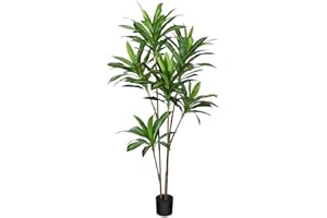 CROSOFMI Sztuczne smocze drzewo 180 cm sztuczne rośliny do pomieszczeń duże tropikalne fałszywe sztuczne rośliny wysokie idealne w doniczce do wnętrz na zewnątrz do domu biura ogrodu nowoczesna