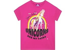 UNICORN ACADEMY Koszulka dla Dziewcząt Akademia Jednorożców | Top z Tęczą | Błyszczący Top Sophii i Wildstara