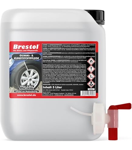 TECPO Reifenglanz 5 Liter - 4x Pflegemittel Für Tiefschwarze, Glänzende Reifen