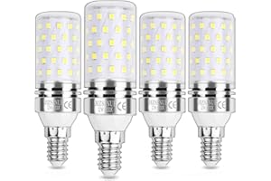 HZSANUE E14 żarówki LED Kukurydziane 12W, 6000K światło Dzienne Białe, 1350 lm, małe żarówki śrubowe Edisona, 100W Odpowiednik żarówek żarowniczych, Opakowanie 4 szt
