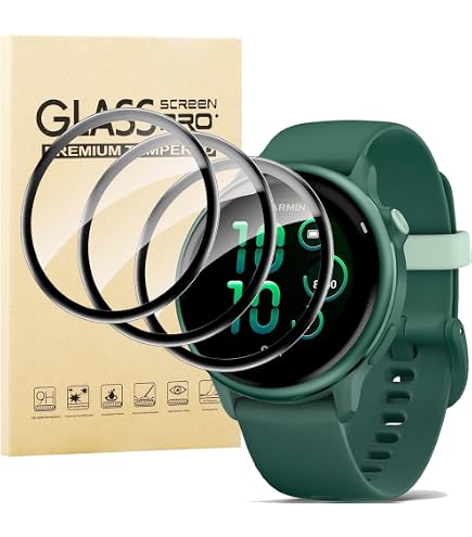 Lot De 3 Protections écran Verre Trempé Pour Garmin Vivoactive 6 - Bord Aluminium, Anti-rayures - 9