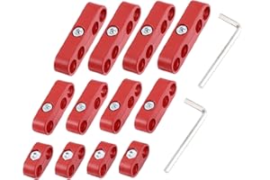 X AUTOHAUX 2 Set 8mm Car Engine Spark Plug Wire Separator Divider Red