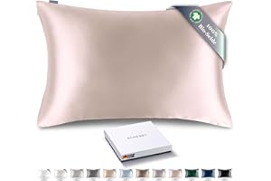 RENESSY Kissenbezug aus 100% Bio-Seide 40x80 cm - 22 Momme Maulbeerseide, Güteklasse 6A, Oeko-Tex zert. in Deutschland - Luxus für Haar und Haut, 1 Stück (Himmlisches Rosa)