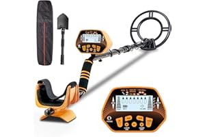 SUNPOW Metal Detector Metal Detector Professionali con Display LCD con Luce Regolabile, Funzione precisa e modalità Disc, Bobina di Ricerca Impermeabile da 25,4 cm