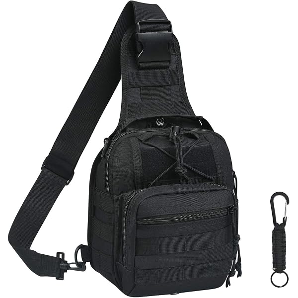 Sac Tactique Molle Multi-usage - 20x13x28cm, Nylon, Pour Extérieur, Sac à Dos Ou Bandoulière