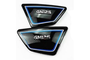 DKEKE 1Pair Right & Gauche Cadre Cover Couvertures Panneaux Fit for Suzuki GN 125 GN125 Noir ou Rouge DKEKE (Color : Black)