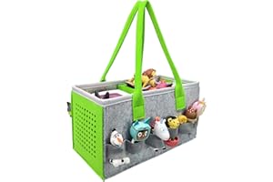 HAREWU Speziell für die Toniebox entwickelte Tragetasche, tote bag, Zum Transport und Schutz von Tonie Starter Set und Zubehör, fasst 20-30 Tonie-Digitalpuppen (grün)
