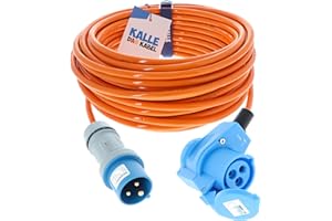 KALLE DAS KABEL CEE Verlängerung Kalle Blue Signal 2,5mm² Winkel Industrie BAU Boot Womo Camping Vollpur-Premium-Leitung 15 Meter