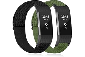 TumpCez Elastic Strap Only Compatible with Fitbit Charge 2，Adjustable Stretchy Nylon Sports Replacement Band for Men Women