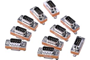 ARNORIN DB9 null modem adapter male to female slimline data transfer serial port adapter 10 Pack