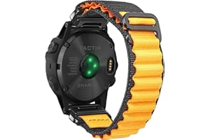 TORBOLLO Compatible con Garmin, correa deportiva de nailon tejido resistente con gancho en G para fēnix/Forerunner/Approach/MARQ/quatix/D2 Series Tough correa de repuesto para hombres