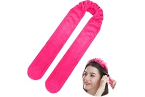 LEIKEDUN Bigodino Lungo per Boccoli,Bigodini Flessibili per Capelli Senza Calore,Bigodini Morbidi Per Dormire,Fascia Bigodino Capelli Grandi per Volume,Heatless Waves Curler per Capelli Medi Lunghi (Rosa, M)