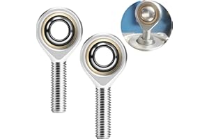 ITSOGOO 2 Piezas M8 Cojinetes de Extremo de Varilla,M8*1.25 mm Rosca Macho la Derecha,Rótula de Unión Uniball,Extremos de Varilla Deslizante, Autolubricante Cojinete de Unión