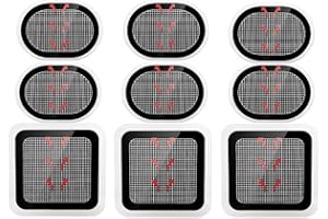 SEVEKO EMS Muscle Stimulator, ABS Stimulator for Men Women, Safty Effective Quick ABS Trainer, Full-body Workout AB Stimulator, 6 Modes & 15 Intensities, 10pcs Replacement Hydrogel