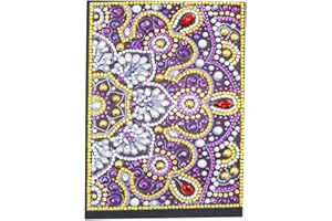 DCIDBEI DIY 5D diamond painting cuaderno A5 de punto de cruz 5D con diseño de diamante para manualidades,cuaderno bonito cuaderno de bocetos cuaderno hojas blancas papel en blanco, diarios secretos de niñas
