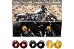 FATEXPRESS Accessoires CMX500 CMX300, capuchon décoratif d'amortisseur arrière en aluminium CNC pour moto H-onda Rebel CMX 300 500 Rebel500 Rebel300 2017 2018 2019 2020 2021 2022 2023 (Rouge)