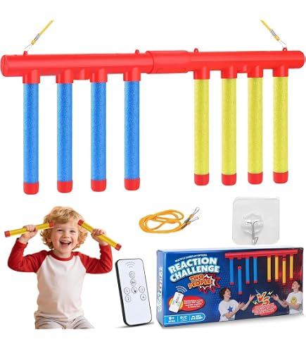 Vallende Stokken Vangspel – Elektronisch Catching Sticks Speelgoed Met Afstandsbediening & Instelbare Snelheid – 6 Stokken, Geluidseffecten – Voor Reflectietraining