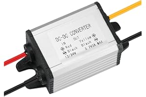 Xdingjiala DC 12V/24V to 3.7V Buck Converter Module IP67 Waterproof DC 8-30V to 3.7V 3A 11.1W MAX Power Transformer Step-down Converter for Robotics, Motor, Automotive, LED and more