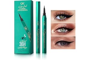 ONLYOILY Delineador de ojos a prueba de agua, delineador líquido negro, resistente al agua, antiincrustante, 36 horas delineador líquido de larga duración 04