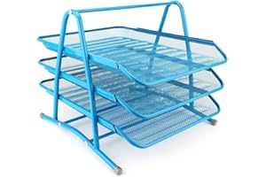 Leviatan Metal Storage Compartments | Office Desk Organizer | Document Drawers | A4 Document Tray | Organizer Mesh | Office Drawer Organization System | Blue