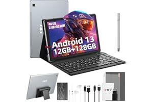 ‎XGODY XGODY 10,1 Zoll 4G LTE(2 SIM Slot) Octa-Core Android 13 Tablet 12GB RAM 128GB ROM Tablet mit Tastatur 8000mAh Akku 1920x1200 FHD+IPS Touchscreen 5MP+13MP Kamera Bluetooth 5.0