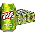 BARR since 1875, 24 Pack Zingy Limeade, Zero No Sugar Lime Flavoured Fizzy Drink "Fizzingly Fun" - 24 x 330ml Cans