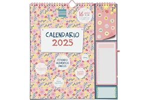 Finocam - Calendario de Pared Plus 16 Meses 2024 2025 Mes Vista Septiembre 2024 - Diciembre 2025 (16 meses) Vitae Español