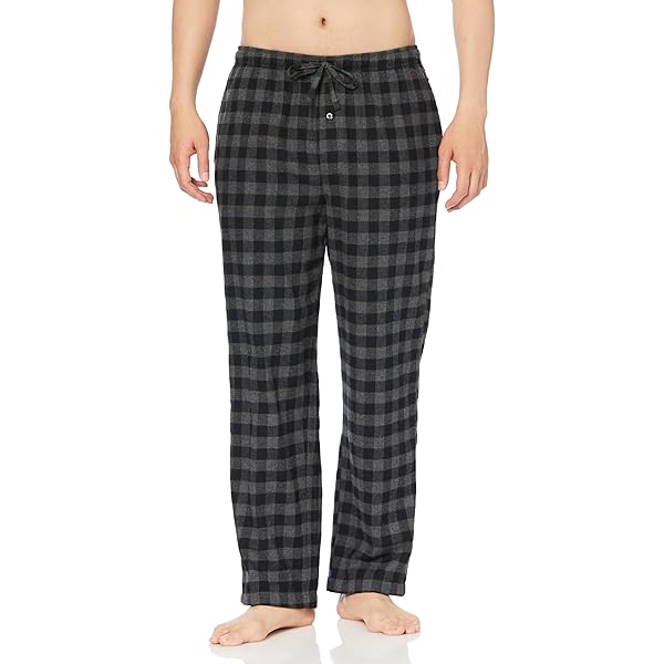 LNFINTDO 1-2 Pack Heren Pyjamabroeken Fleece Geruit