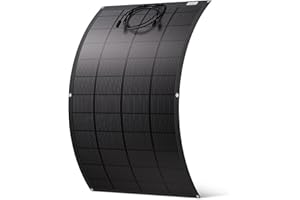 ECO-WORTHY Pannello Solare Flessibile da 200W,Materiale ETFE 18BB Monocella 25% Alta Conversione per Balcone, Camper, Barca, Tetto, Campeggio, Casa, Yacht, Superfici irregolari