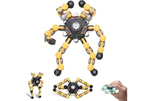 SERDA-RUN NEW Transformable Fidget Spinner Toy, Funny DIY Fingertip Spin Top Toys, Hand Finger Spinner Creative Fingertip Mechanical Gyro for Kids Adults, All Ages Sensory Fidget Toys
